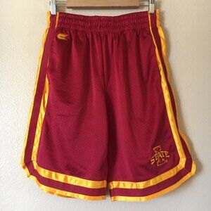 Iowa State Shorts M Burgundy Colosseum Red Yellow Gold Mesh Sports Athletic